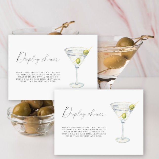 Dry Martini Bridal shower Display shower Enclosure Card (Creator Uploaded)
