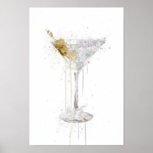 Dry Martini Cocktail Poster