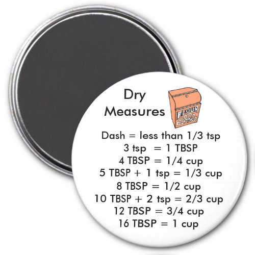 Dry Measurements ROUND magnet