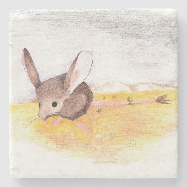 "Dry Mouse" Stone Coaster (Front)