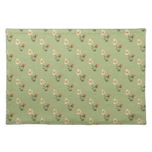 Dry Rosebuds Late Summer Floral Cloth Placemat