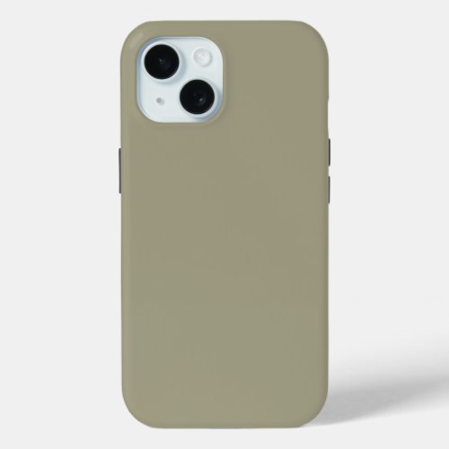 Dry Sage Solid Color iPhone 15 Case