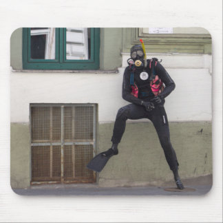 Dry Scuba Diver Mouse Pad