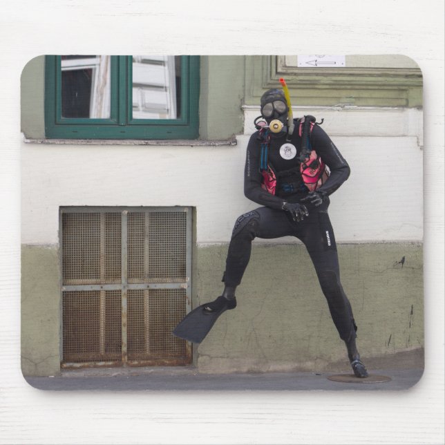 Dry Scuba Diver Mouse Pad (Front)