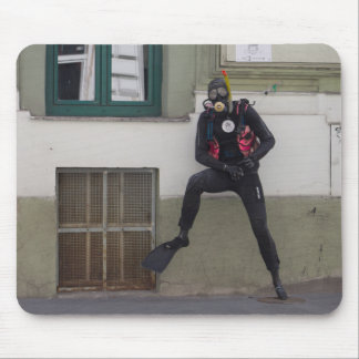 Dry Scuba Diver Mouse Pad