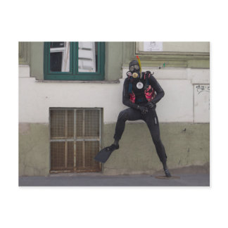 Dry Scuba Diver Postcard