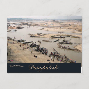 Dry Season Goyain River at Jaflong Bangladesh Postcard