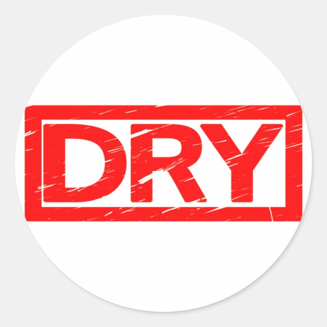 Dry Stamp Classic Round Sticker (Front)