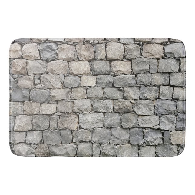 Dry Stone Wall Bathroom Mat (Front)