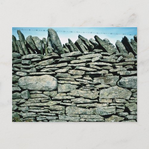 Dry stone wall postcard