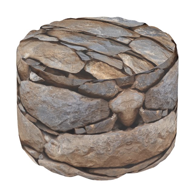 Dry Stone Wall Pouf (Angled Front)