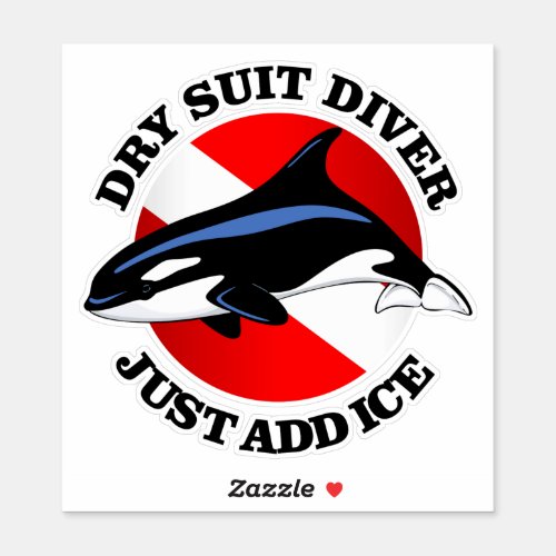 Dry Suit Diver rd Sticker