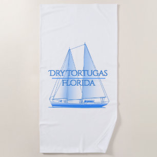 Dry Tortugas Coastal Nautical Sailing Sailor Beach Towel
