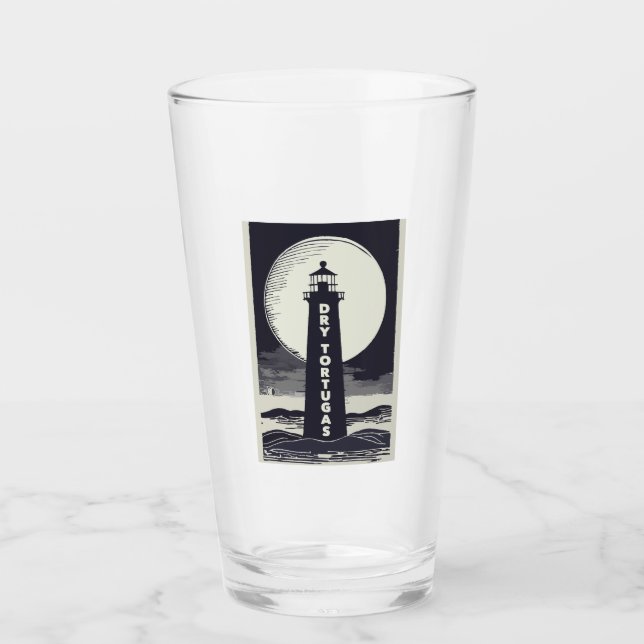 Dry Tortugas Florida Lighthouse Moon Glass (Front)