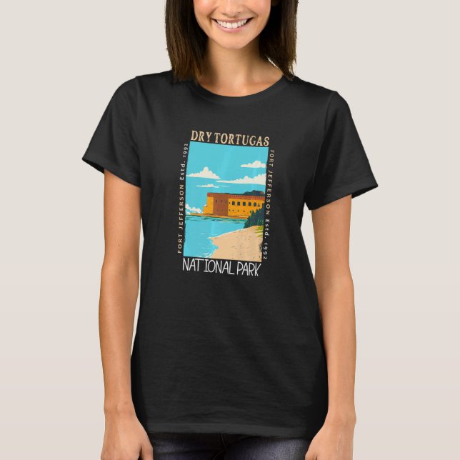 Dry Tortugas National Park Florida Distressed Vint T-Shirt (Front)
