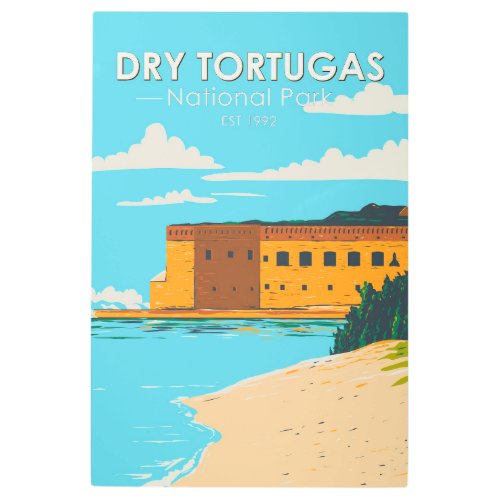  Dry Tortugas National Park Florida Fort Vintage Metal Print