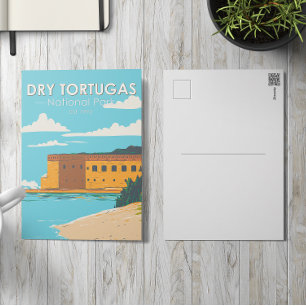 Dry Tortugas National Park Florida Fort Vintage Postcard