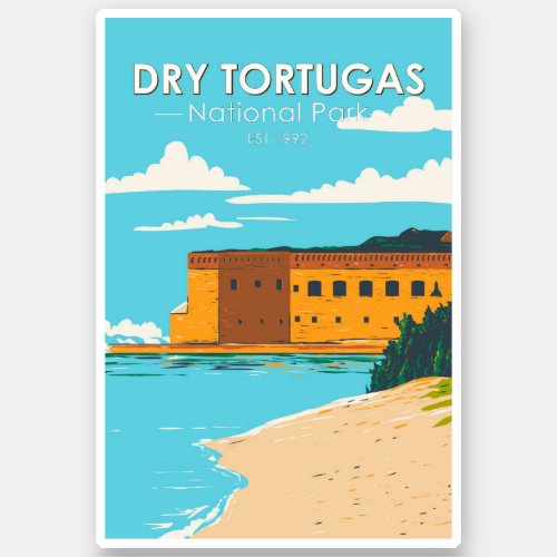 Dry Tortugas National Park Florida Fort Vintage Sticker