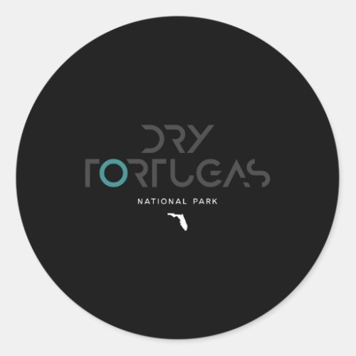 Dry Tortugas National Park Florida Tonal Classic Round Sticker