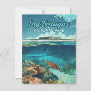 Dry Tortugas National Park Florida Turtle Card