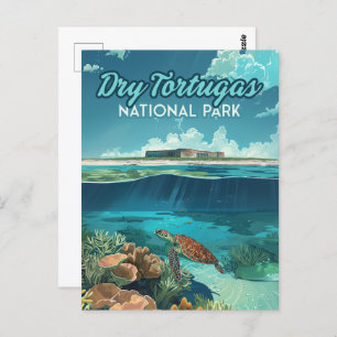 Dry Tortugas National Park Florida Turtle Postcard