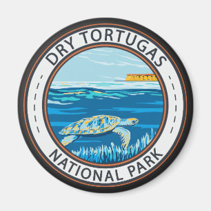 Dry Tortugas National Park Turtle Badge Magnet