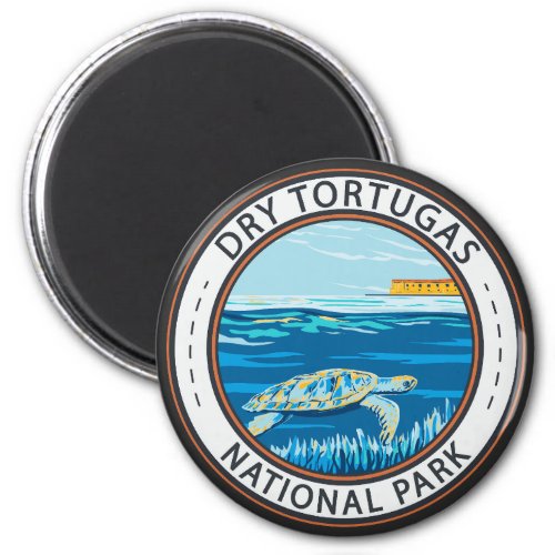 Dry Tortugas National Park Turtle Badge Magnet