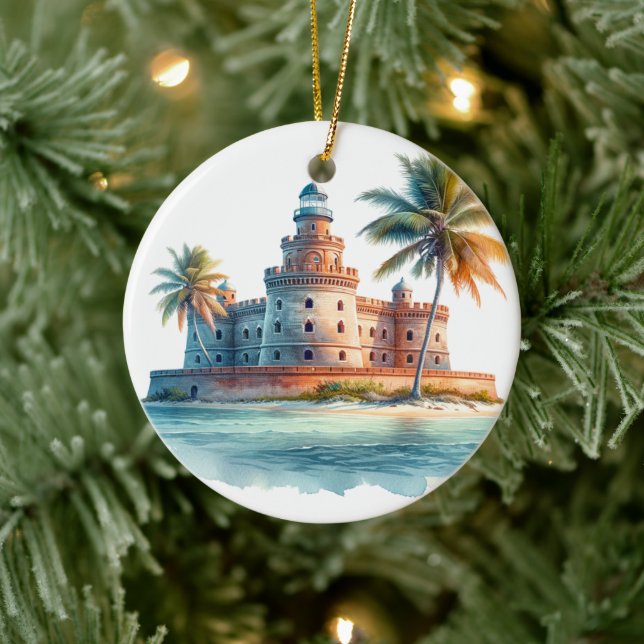 Dry Tortugas National Park Turtle Ceramic Ornament (Tree)