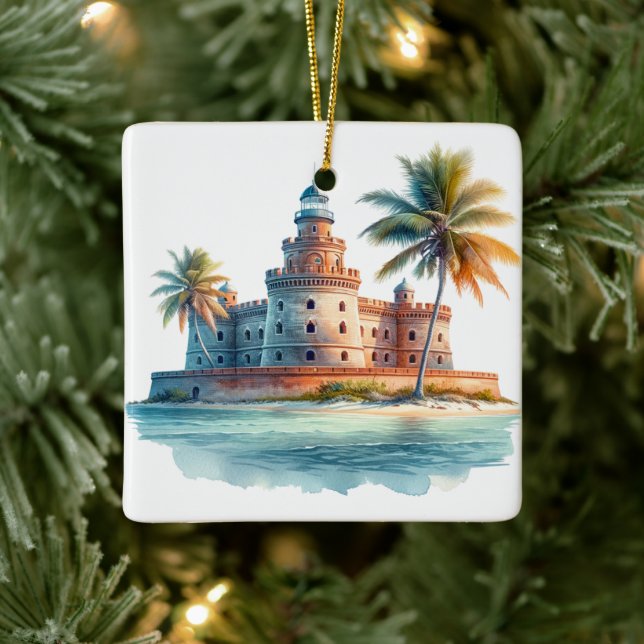 Dry Tortugas National Park Turtle Ceramic Ornament (Tree)