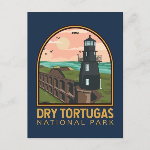 Dry Tortugas National Park Vintage Emblem Postcard