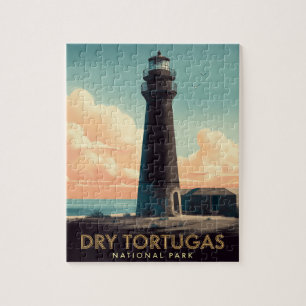 Dry Tortugas National Park Vintage Lighthouse Jigsaw Puzzle