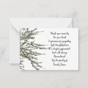 Dry Twigs Thank You  Note Card