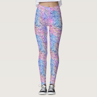 Dryad: Eggplant, Bouquet, Lily and Lilac Leggings