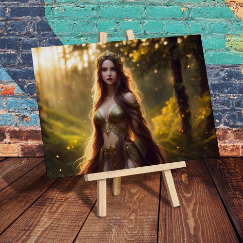  dryad fairy fantasy forest nature bright crown  canvas print