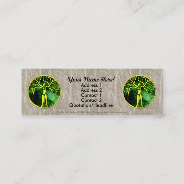 Dryad Medallion Profile Card (Front)