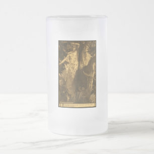 Dryad Woman So haunted Owl & Bat Night Moonlight Frosted Glass Beer Mug