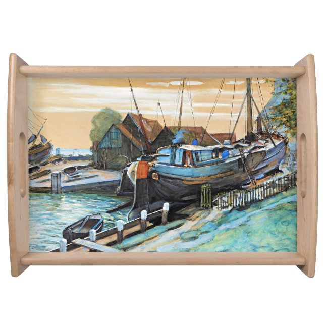 Drydock at Durgerdam Place Serving Tray (Front)