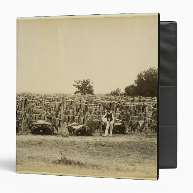 Drying leather, Argentina (albumen print on card) Binder (Front/Inside)
