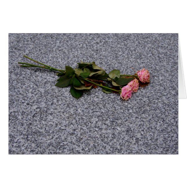 drying pink roses cards (Front Horizontal)