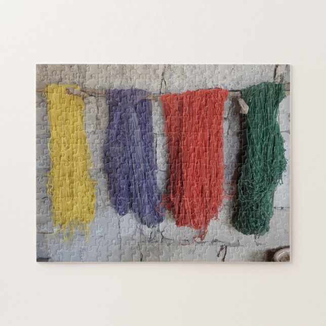 Drying Yarn Watercolor Jigsaw Puzzle (Horizontal)
