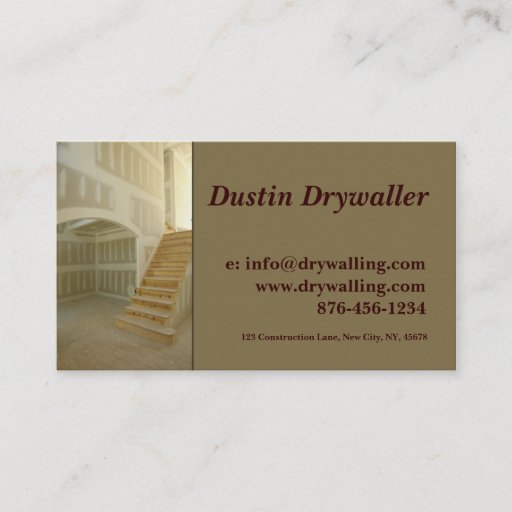 Customizable Drywall Business Cards