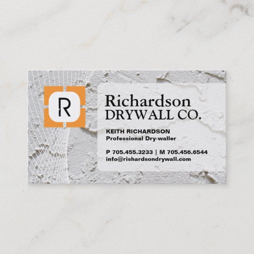 Customizable DRYWALL COMPANY BUSINESS CARD