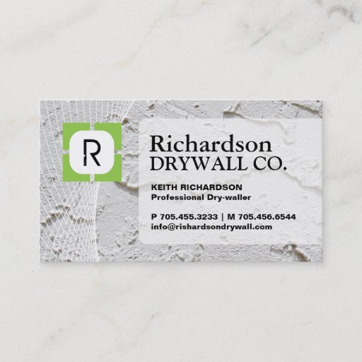 Customizable DRYWALL COMPANY BUSINESS CARD