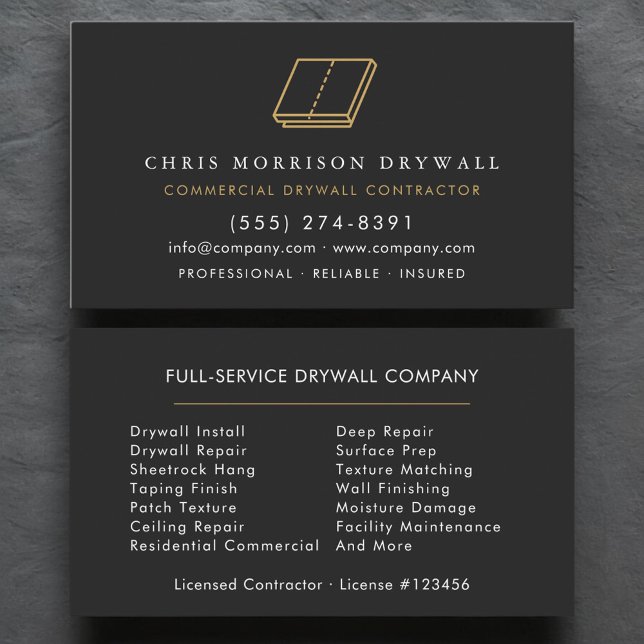 Drywall Company Business Card (Creator Uploaded)