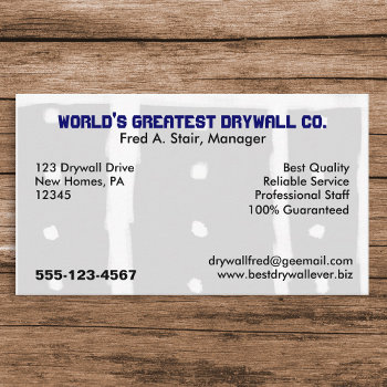 Drywall Contractor | Drywall Installer Specialist Business Card by jennsdoodleworld at Zazzle