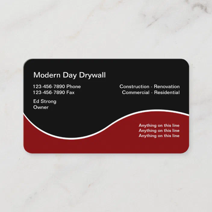 Drywall Contractor Modern Business Cards Zazzle Com - Drywall Business Cards Design