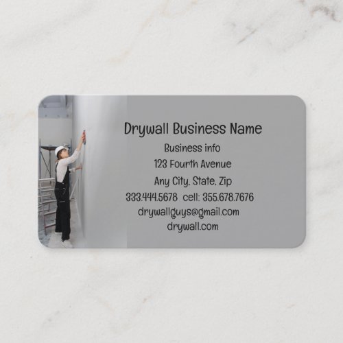 Drywall Custom Sheetrock Plaster  Business Card