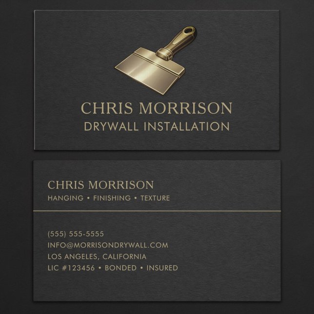 Drywall Installation Professional Business Card (Creator Uploaded)