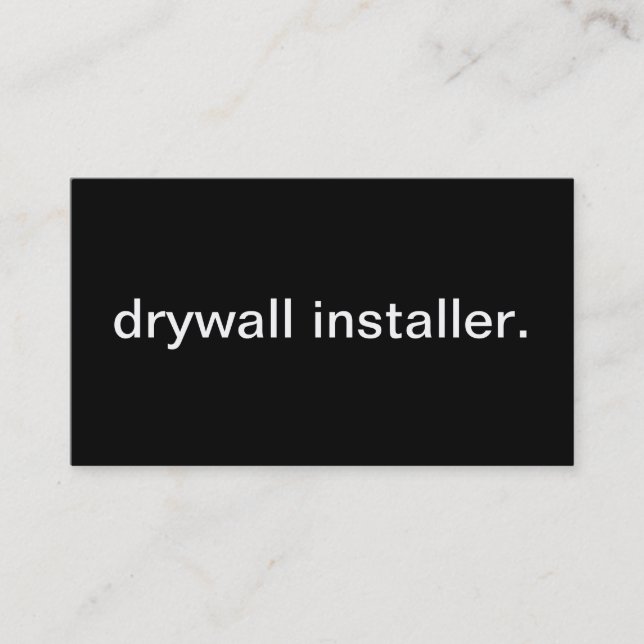 Drywall Installer Business Card (Front)