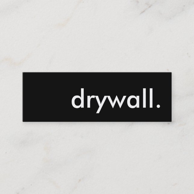 drywall. mini business card (Front)